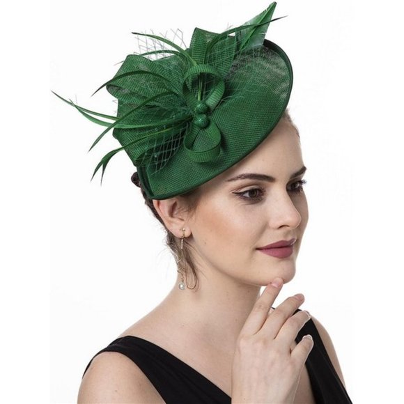 HOT Party Kentucky Derby Cap for Women - Arrow-dark Green - Picture 1 of 6